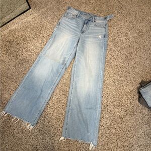 American Eagle Outfitters Light Blue Wide Leg Jeans